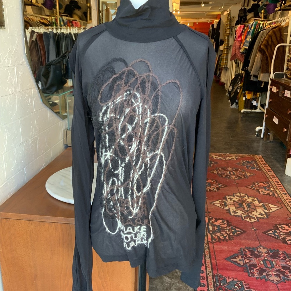 Annette Gortz Black Sheer Turtleneck